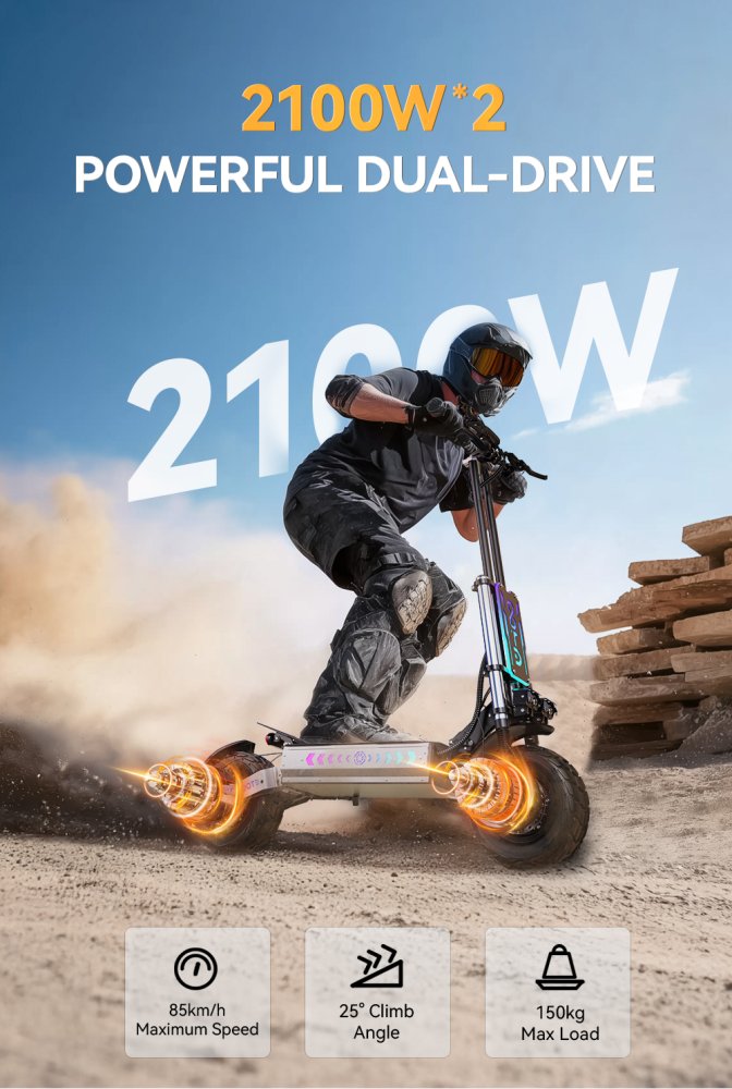 OOTD T90: Ultimativní terénní elektrokoloběžka pro neomezená dobrodružství