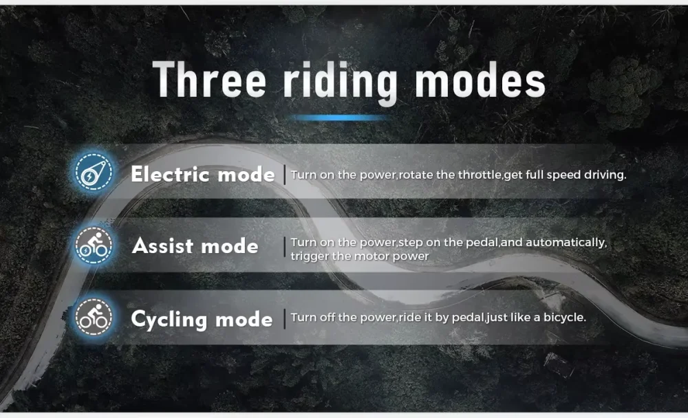 Samebike RS-A01 Pro-T – motor 250 W a 5 úrovní PAS