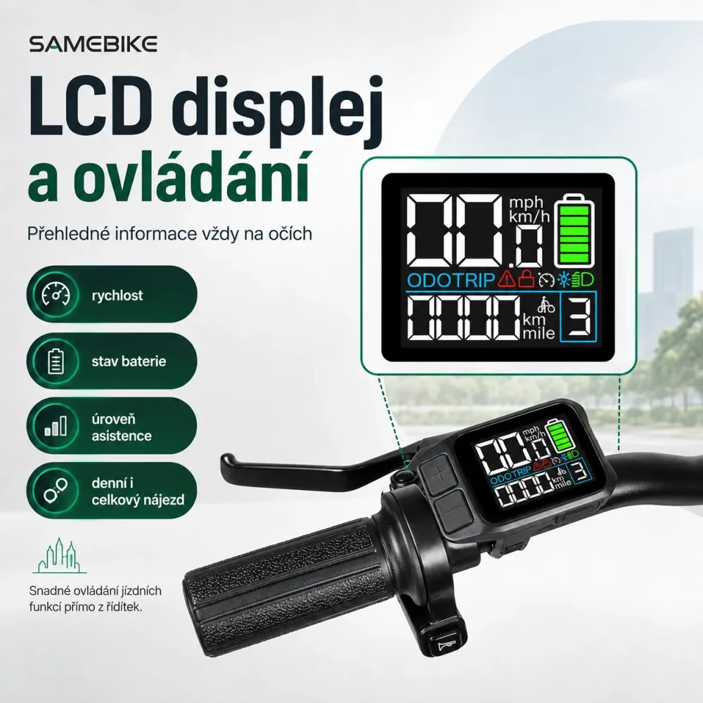 SAMEBIKE CY20 PRO lcd displej venus 2v