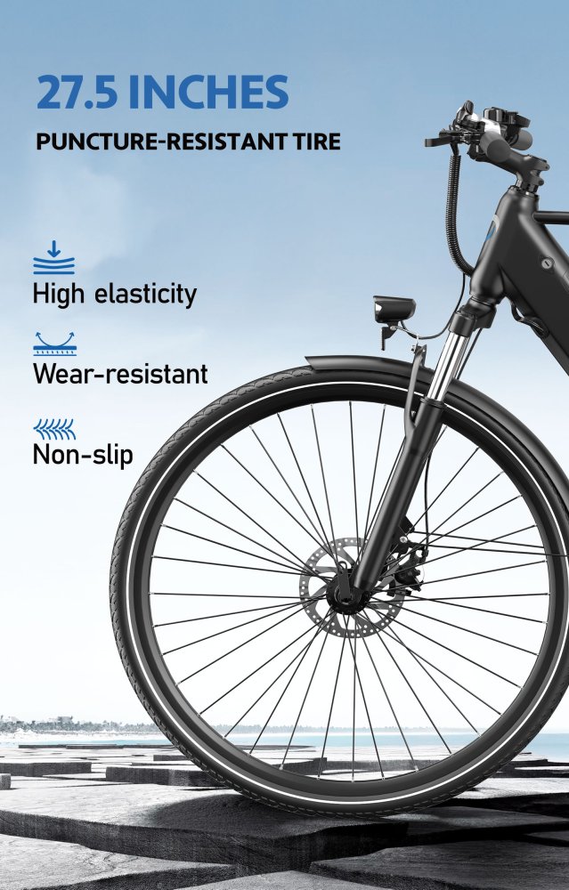 Detail předního odpružení a kola 700c