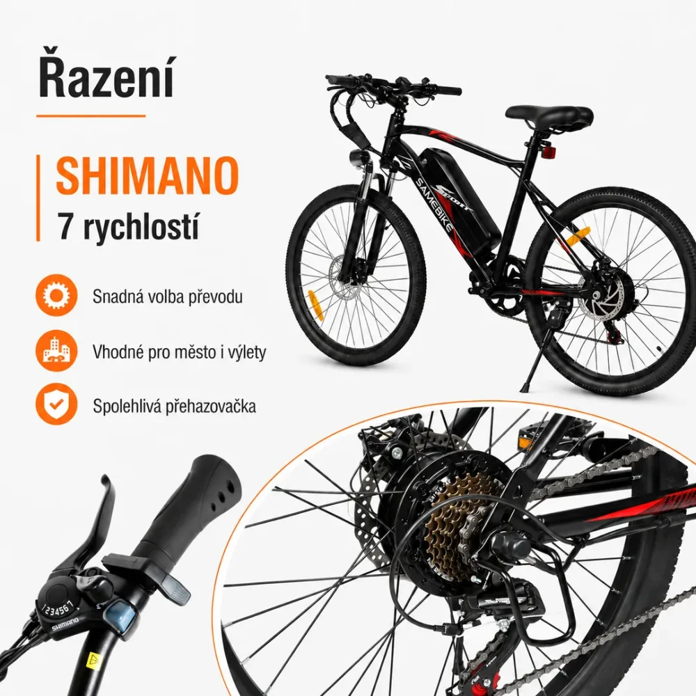 SAMEBIKE EBE2 SHIMANO 7 rychlostí