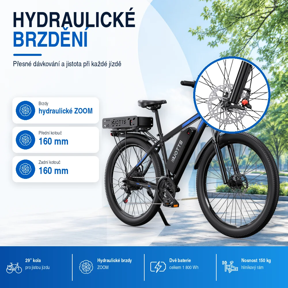 DUOTTS C29-K hydraulické brzdy ZOOM