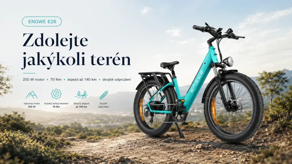 ENGWE E26 celoodpružené fatbike elektrokolo