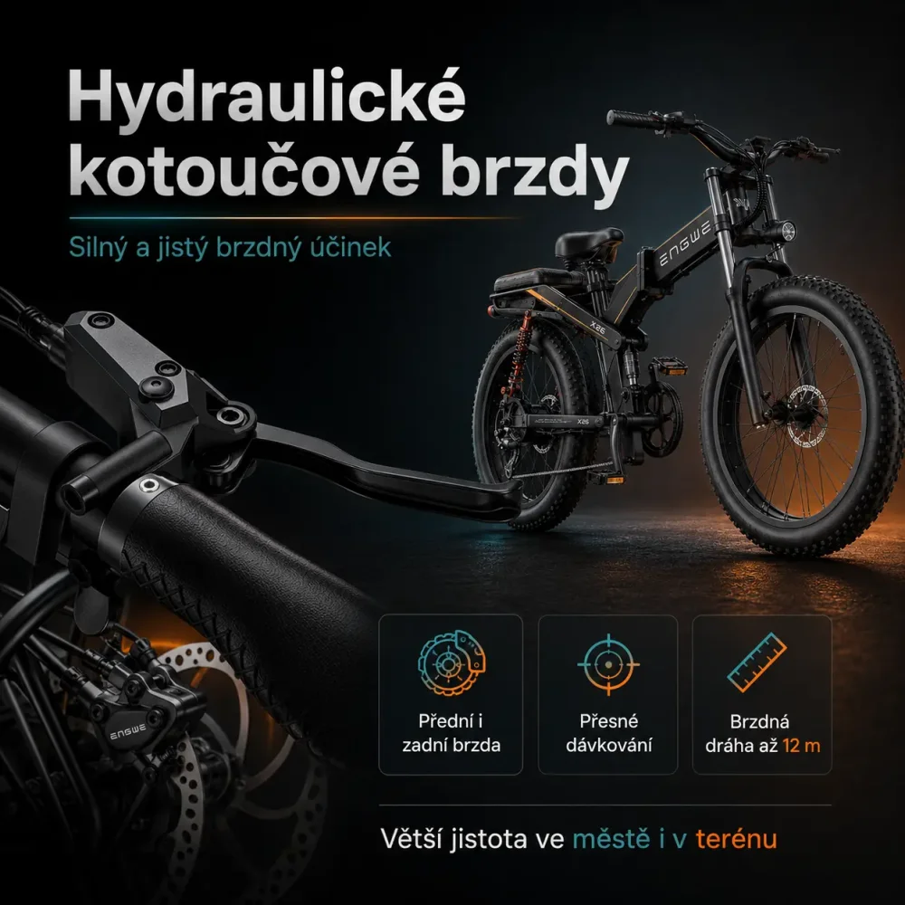 ENGWE X26 hydraulické kotoučové brzdy
