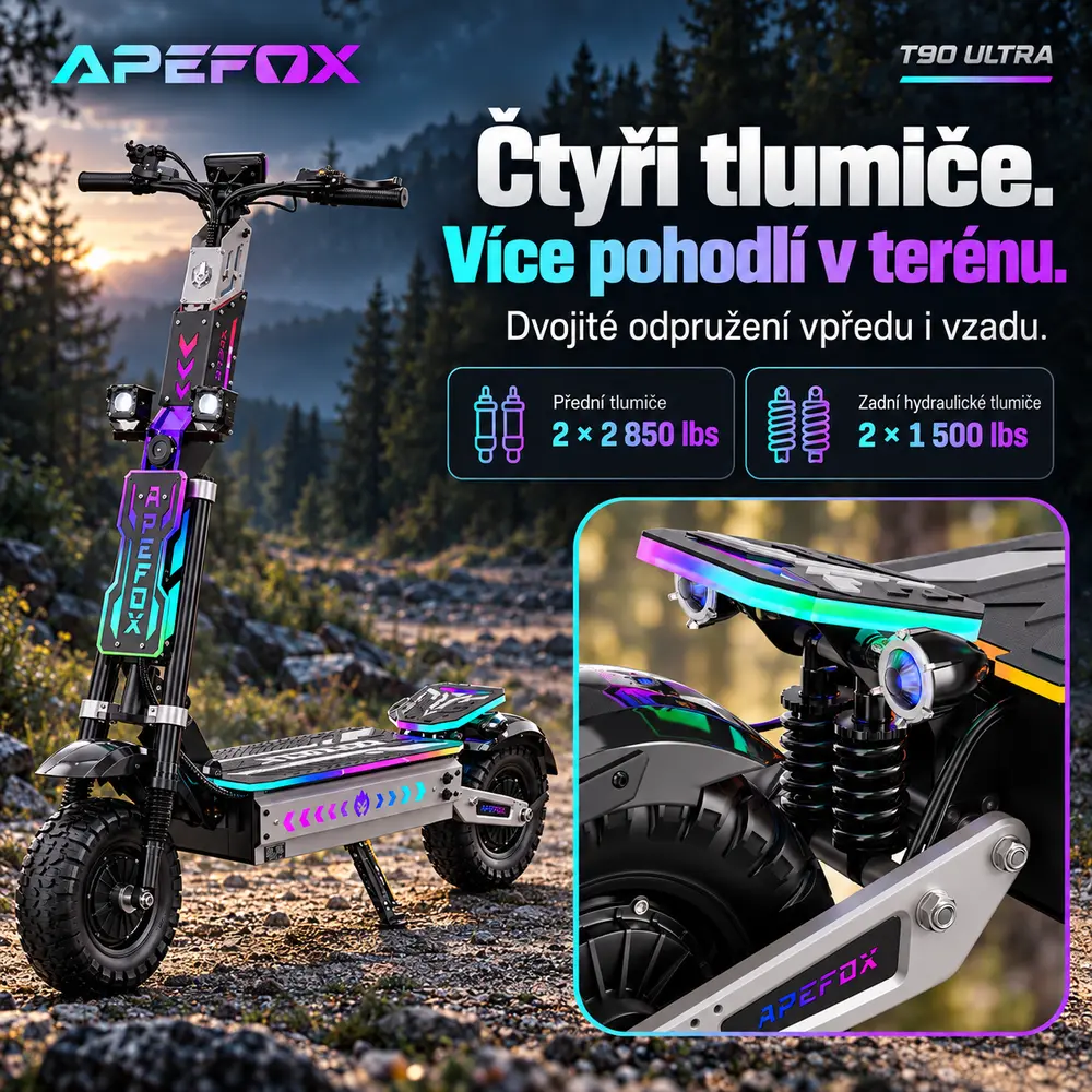 APEFOX T90 Ultra odpružení