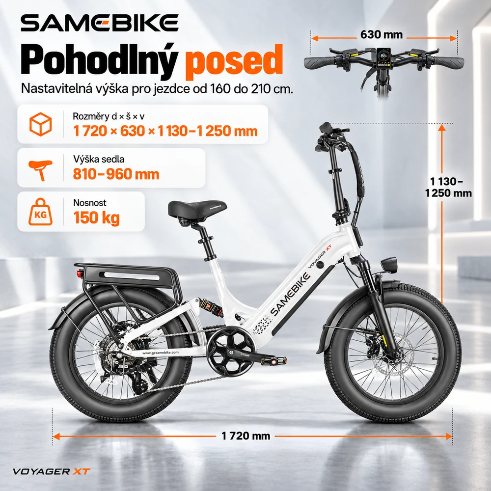 SAMEBIKE Voyager XT rozměry