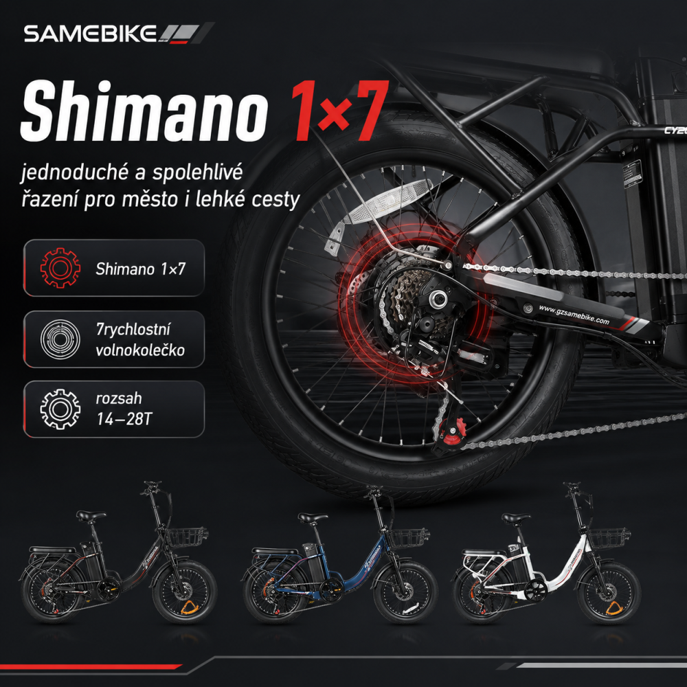 SAMEBIKE CY20 PRO shimano 7 rychlostí