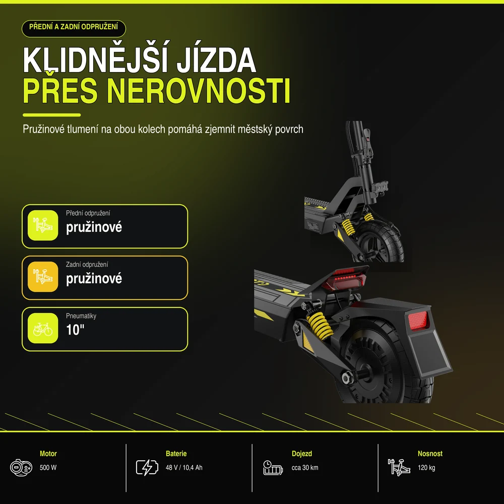 OOTD T08 přední a zadní odpružení