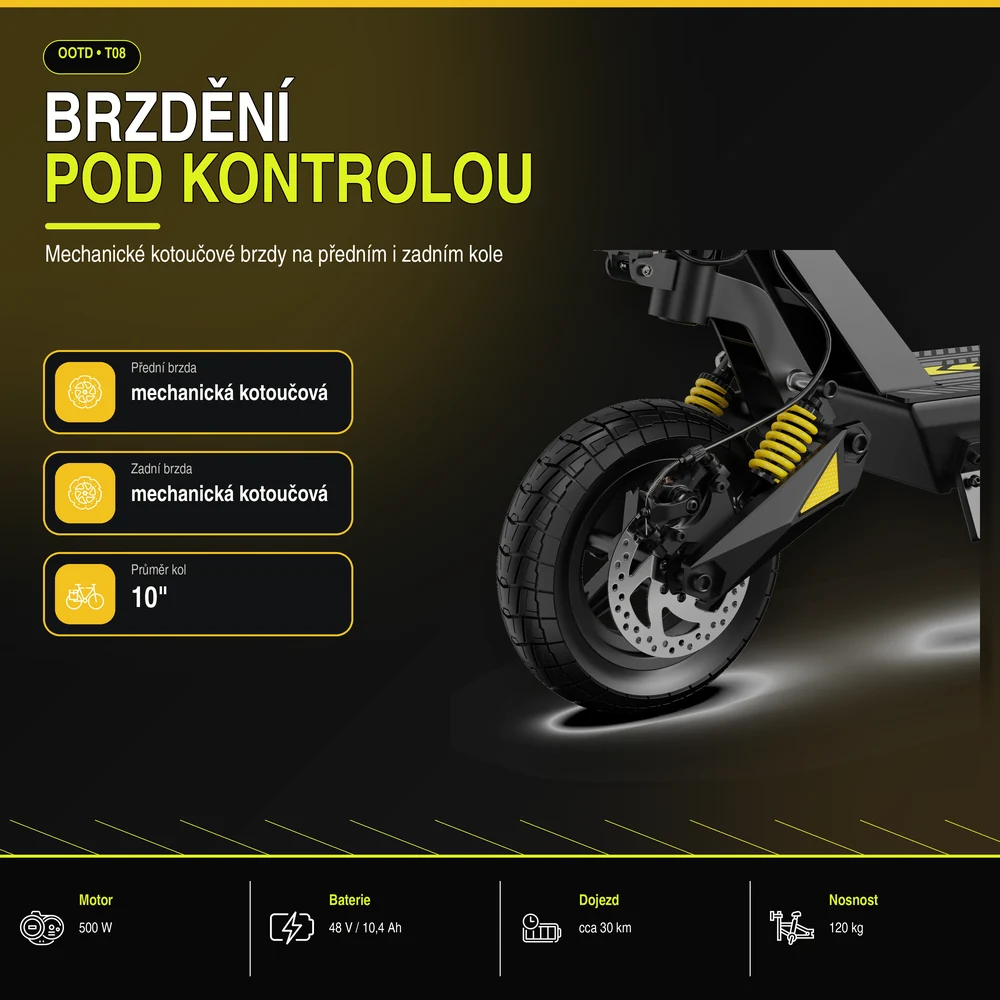 OOTD T08 mechanické kotoučové brzdy