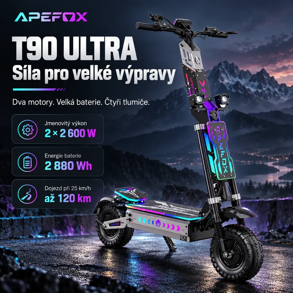 Terénní elektrická koloběžka APEFOX T90 Ultra