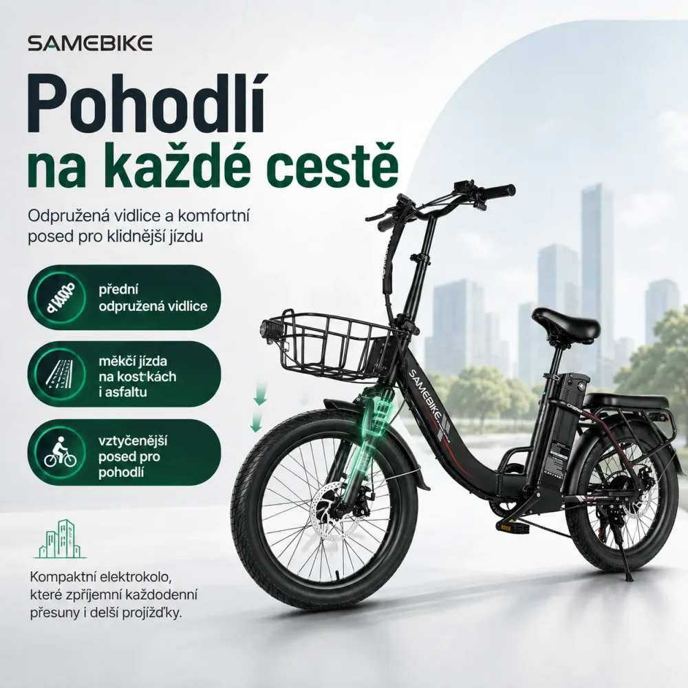 SAMEBIKE CY20 PRO odpružená přední vidlice