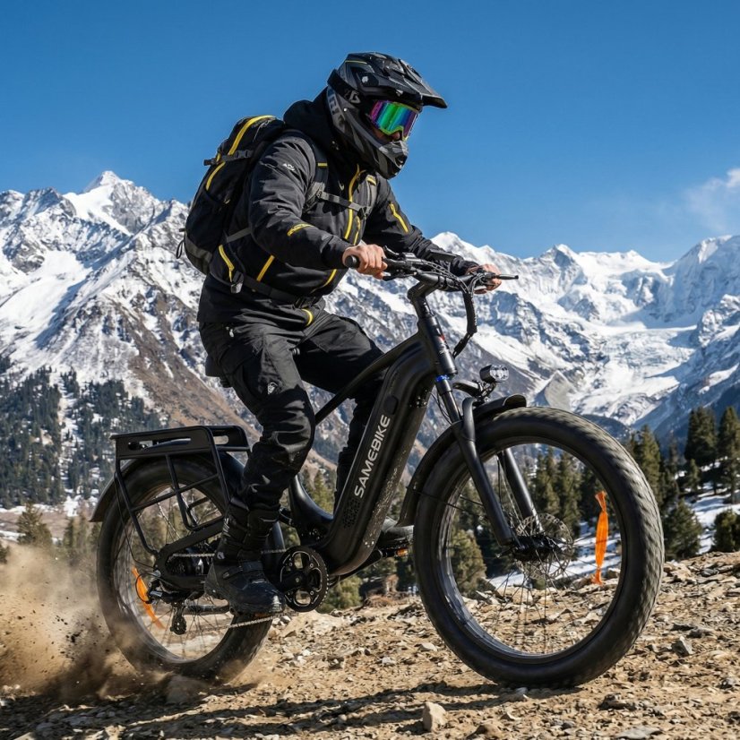 Výkonné fatbike elektrokolo SAMEBIKE STORM 48V 20Ah - Barva: Bílá