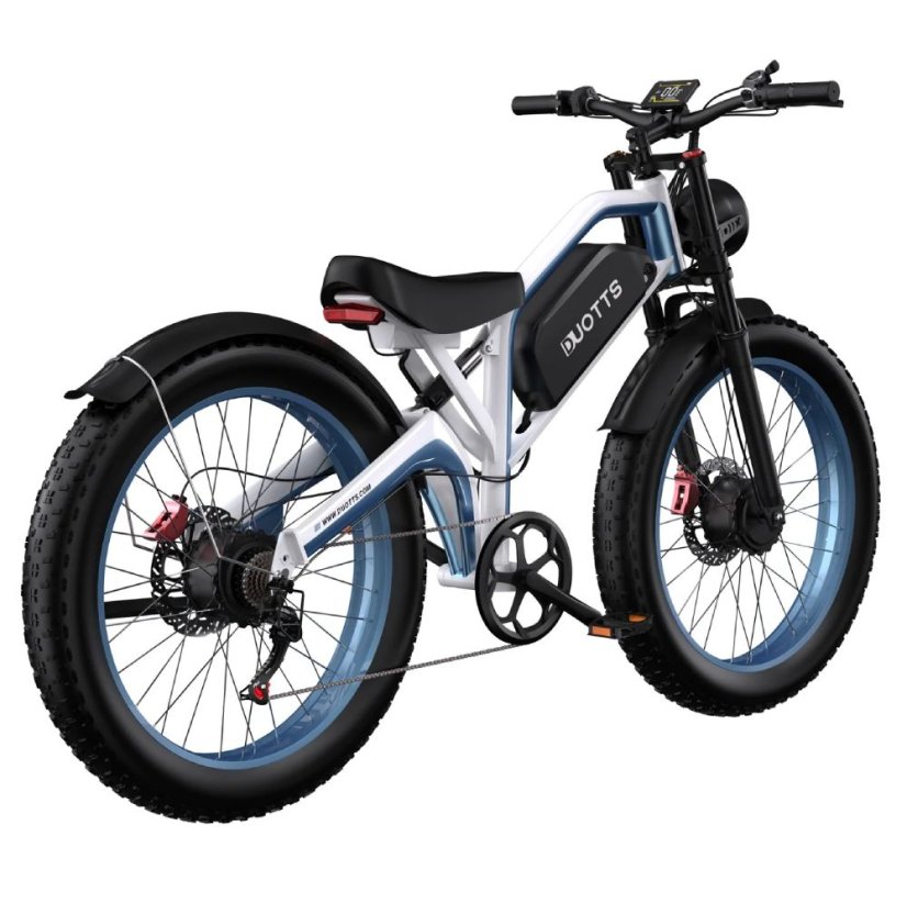 Elektrické moto kolo se dvěma motory DUOTTS N26 - Barva: Černá - Červená