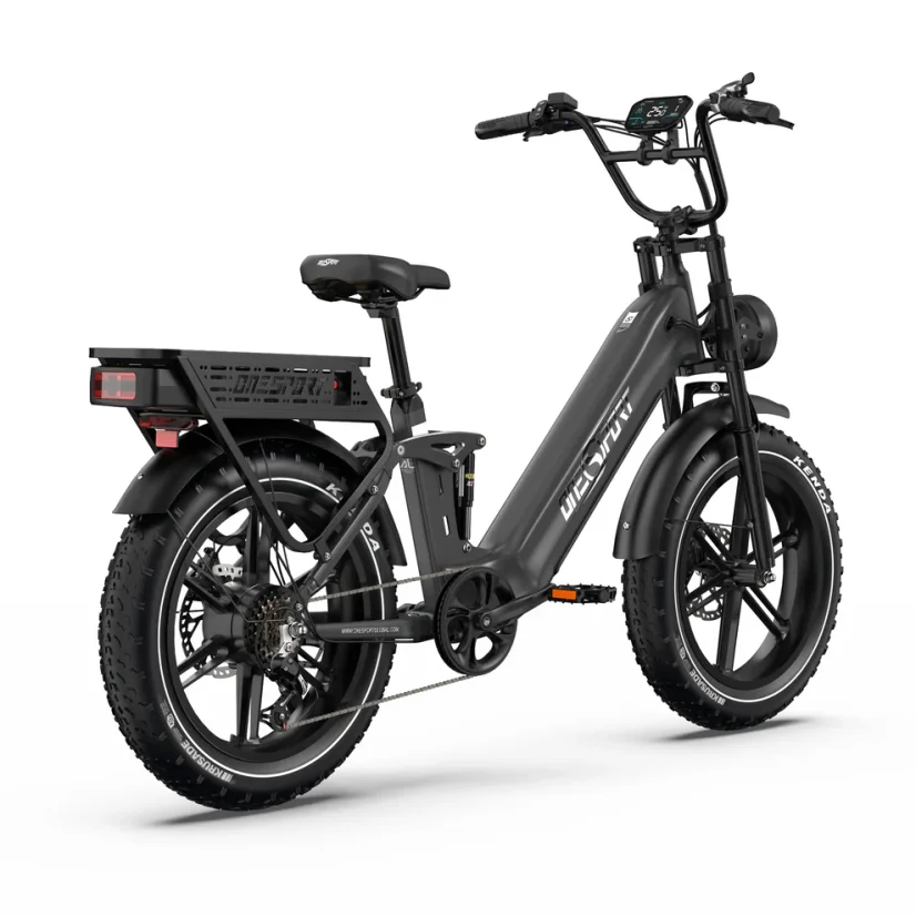 Celoodpružené městské elektrokolo OT08 Pro - Barva: Černá