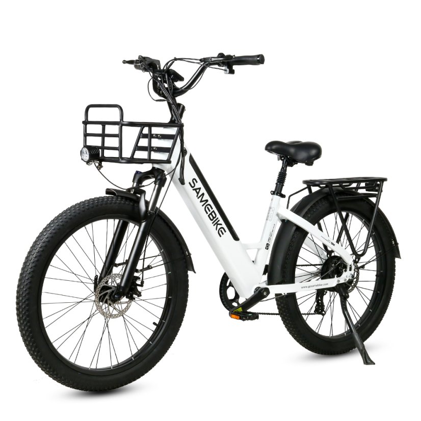 Robustní městské elektrokolo SAMEBIKE RS-A01 Plus - Barva: Černá