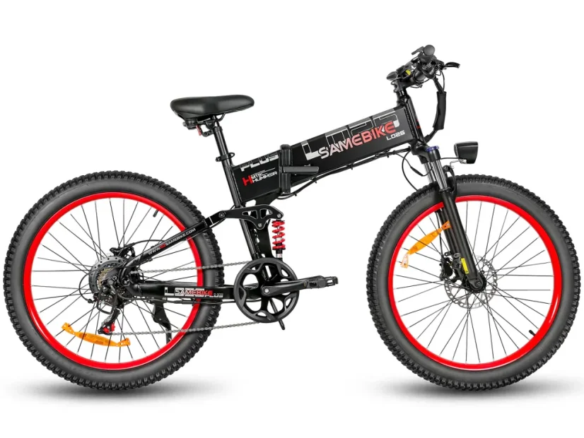 Skládací elektrokolo SAMEBIKE LO26-Plus - Barva: Černá