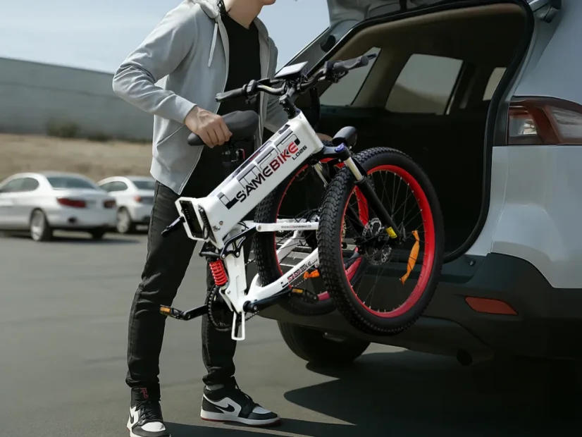 Skládací elektrokolo SAMEBIKE LO26-Plus - Barva: Černá