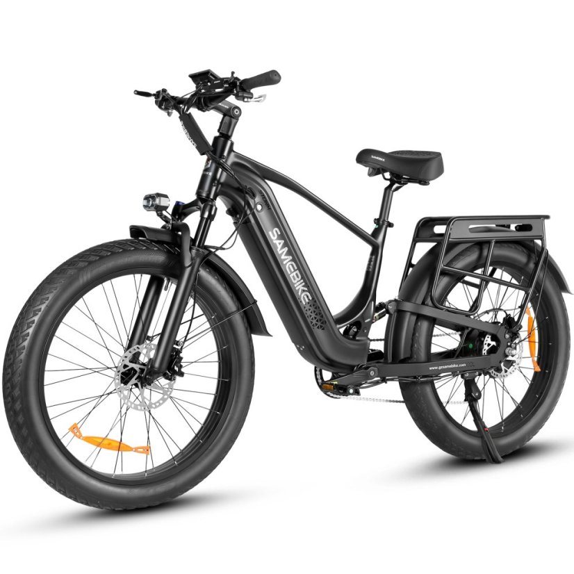 Výkonné fatbike elektrokolo SAMEBIKE STORM 48V 20Ah - Barva: Černá