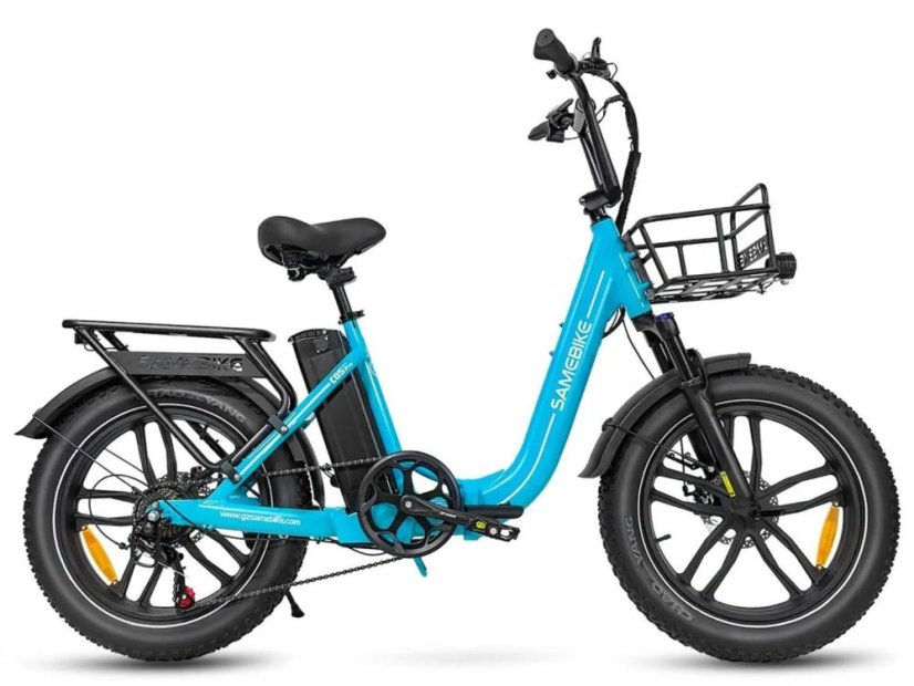 Skládací elektrokolo SAMEBIKE C05 Pro - Barva: Bílá