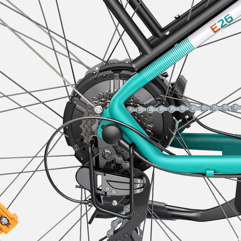 Celoodpružené fatbike elektrokolo ENGWE E26 - Barva: Žlutá, Rám: Snížený