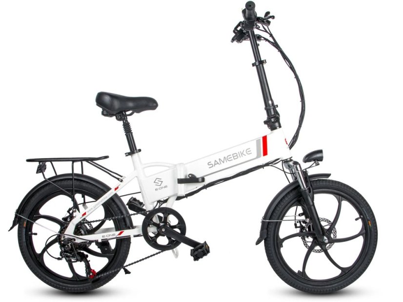 Skládací městské elektrokolo SAMEBIKE 20LVXD30 - Barva: Bílá