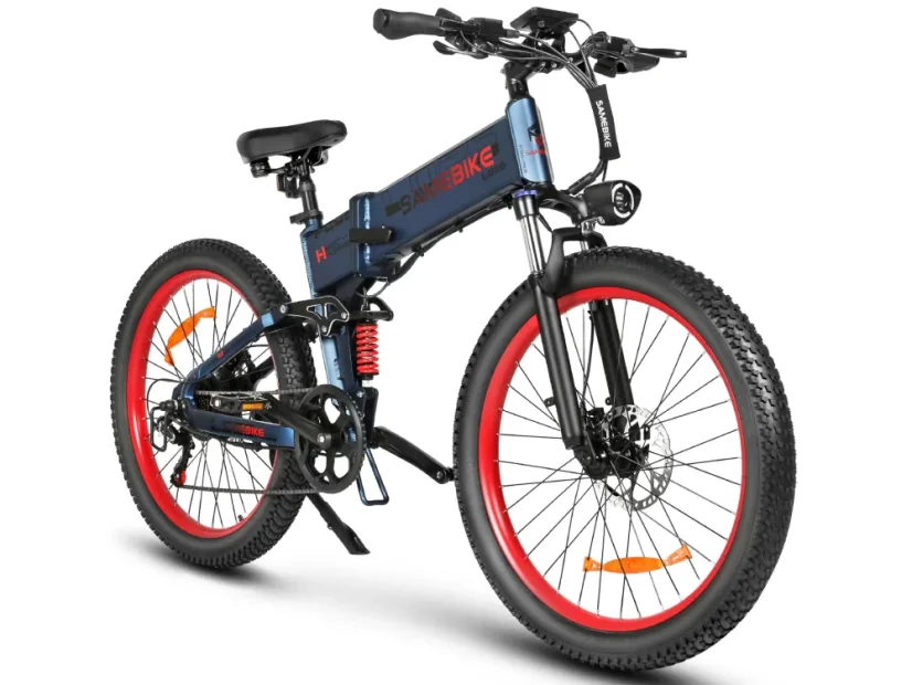 Skládací elektrokolo SAMEBIKE LO26-Plus - Barva: Černá