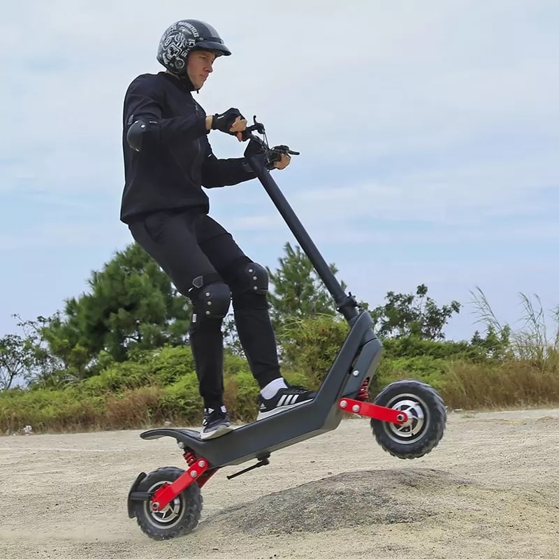 Terénní elektrokoloběžka KIXIN X10 - Barva: Červená