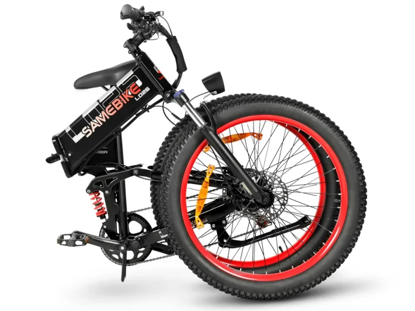 Skládací elektrokolo SAMEBIKE LO26-Plus - Barva: Černá