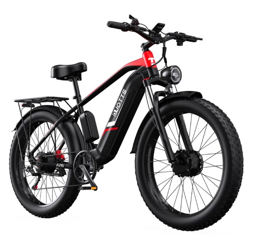 Elektrické kolo se dvěma motory DUOTTS F26 - Barva: Černá