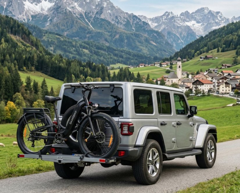 Dámské fatbike elektrokolo SAMEBIKE CREST 48V 20Ah - Barva: Černá