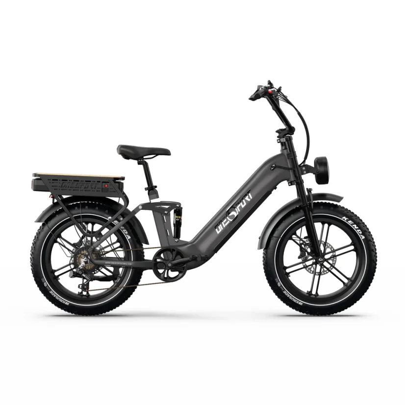 Celoodpružené městské elektrokolo OT08 Pro - Barva: Černá