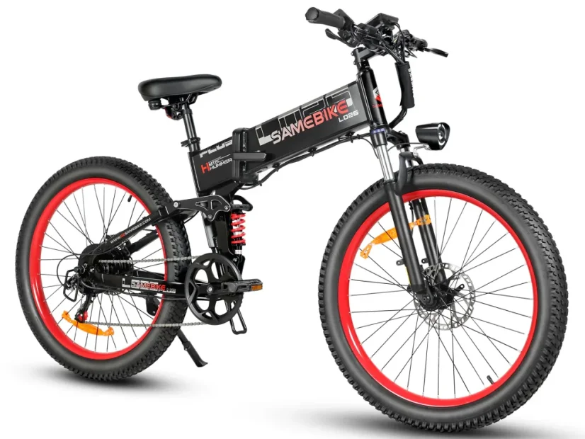 Skládací elektrokolo SAMEBIKE LO26-Plus - Barva: Černá