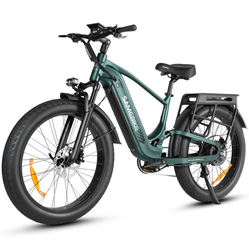 Výkonné fatbike elektrokolo SAMEBIKE STORM 48V 20Ah - Barva: Zelená