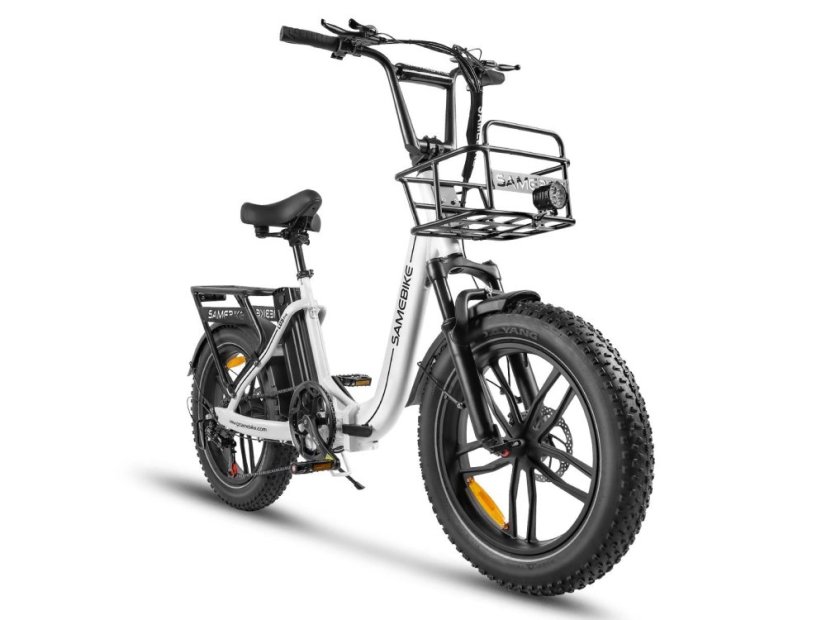 Skládací elektrokolo SAMEBIKE C05 Pro - Barva: Bílá