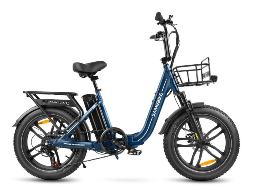 Skládací elektrokolo SAMEBIKE C05 Pro - Barva: Bílá