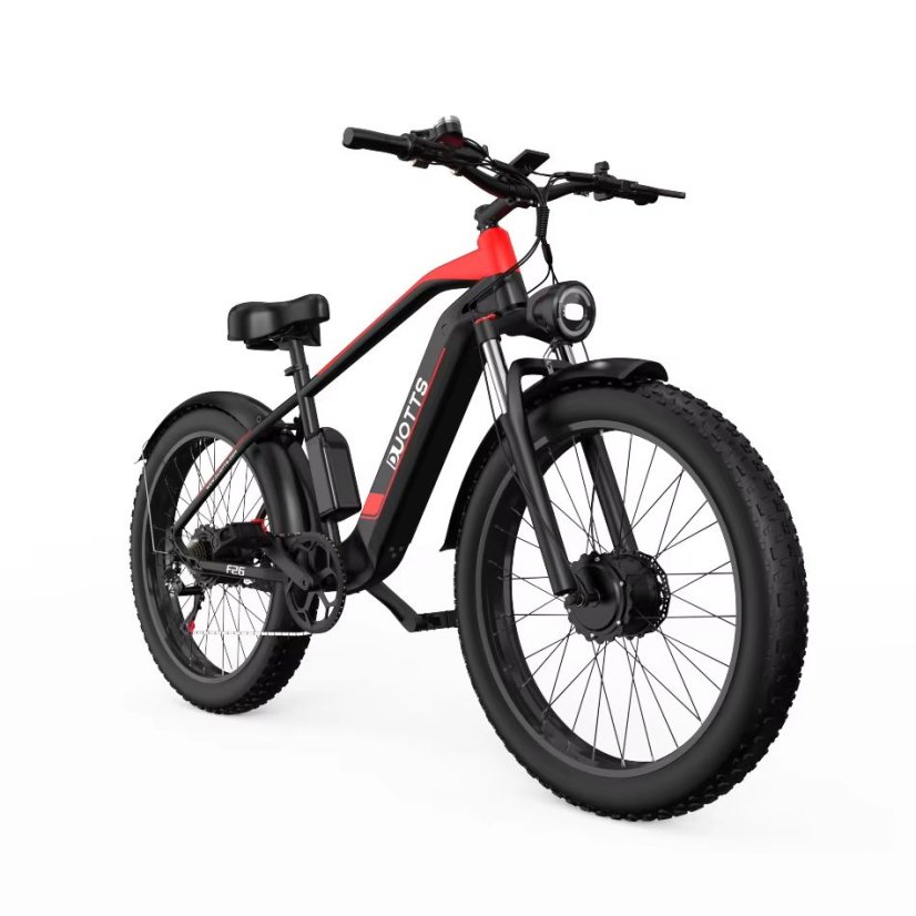 Elektrické kolo se dvěma motory DUOTTS F26 - Barva: Černá
