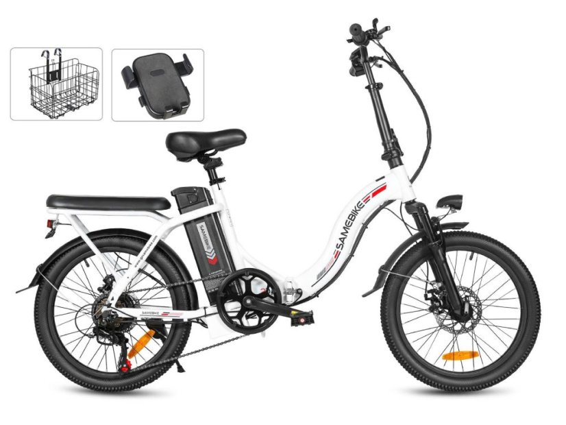 Skládací městské elektrokolo SAMEBIKE CY20 - Barva: Černá