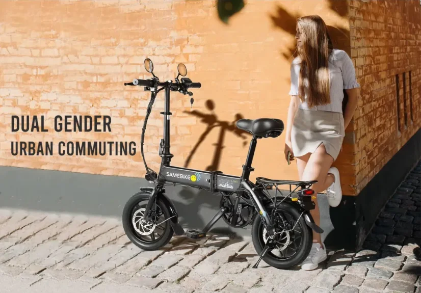 Ultralehké skládací elektrokolo SAMEBIKE Yinyu 14 - Barva: Oranžová