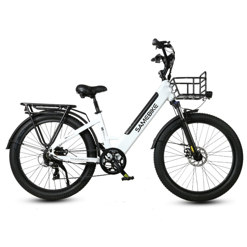 Robustní městské elektrokolo SAMEBIKE RS-A01 Plus - Barva: Černá