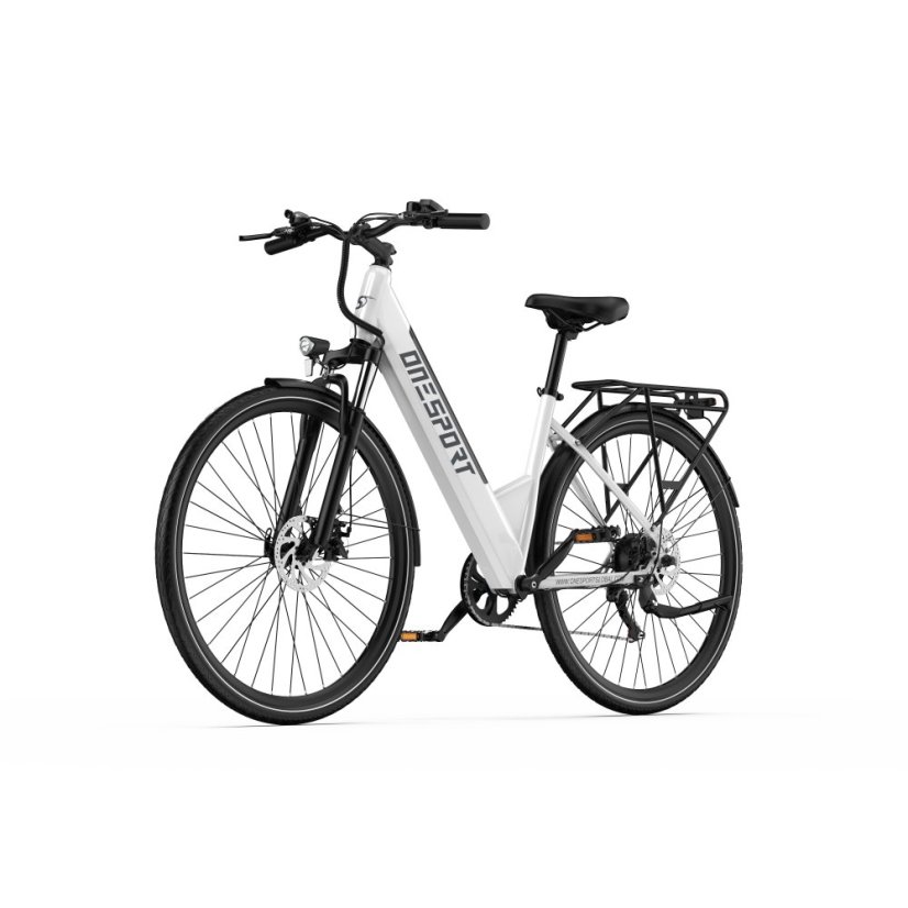 Stylové městské elektrokolo OneSport OT12 - Barva: Bílá