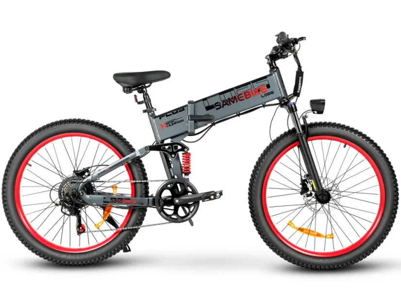 Skládací elektrokolo SAMEBIKE LO26-Plus - Barva: Černá