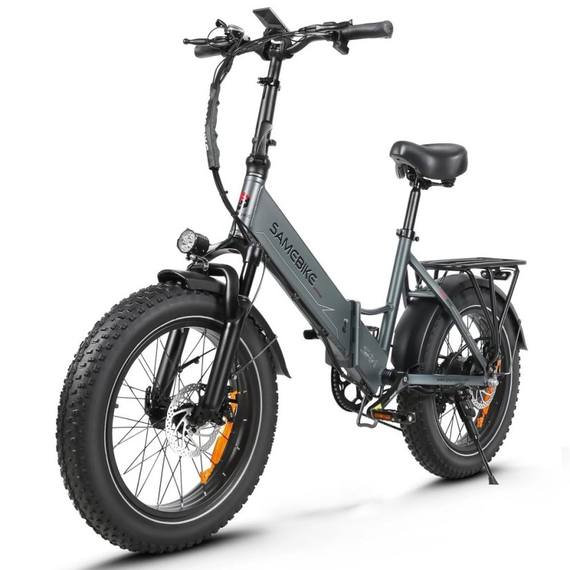 Výkonný skládací Fat Bike SAMEBIKE LOTDM200-II - Barva: Šedá