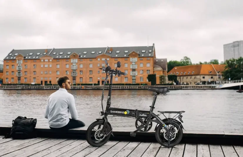 Ultralehké skládací elektrokolo SAMEBIKE Yinyu 14 - Barva: Oranžová