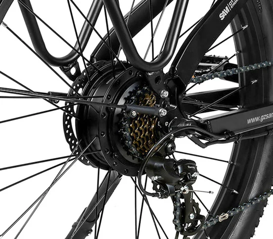 Robustní městské elektrokolo SAMEBIKE RS-A01 Plus - Barva: Černá