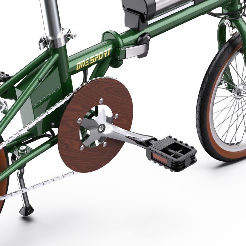 Lehké skládací městské elektrokolo OneSport OT02 - Barva: Červená