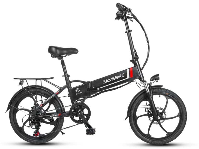 Skládací městské elektrokolo SAMEBIKE 20LVXD30 - Barva: Černá