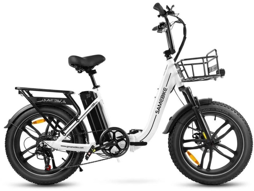 Skládací elektrokolo SAMEBIKE C05 Pro - Barva: Bílá