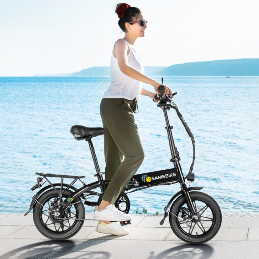 Ultralehké skládací elektrokolo SAMEBIKE Yinyu 14 - Barva: Bílá