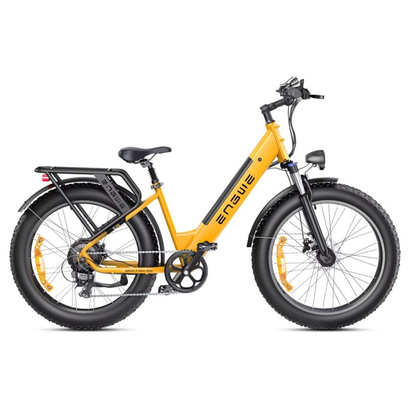 Celoodpružené fatbike elektrokolo ENGWE E26 - Barva: Žlutá, Rám: Snížený