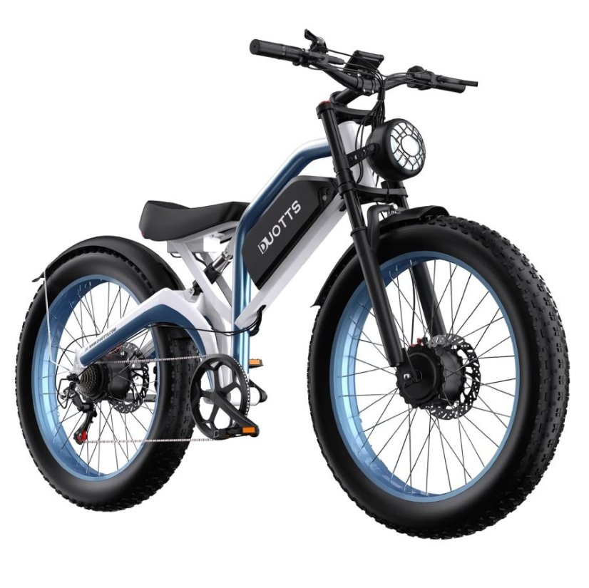 Elektrické moto kolo se dvěma motory DUOTTS N26 - Barva: Bílá-Modrá